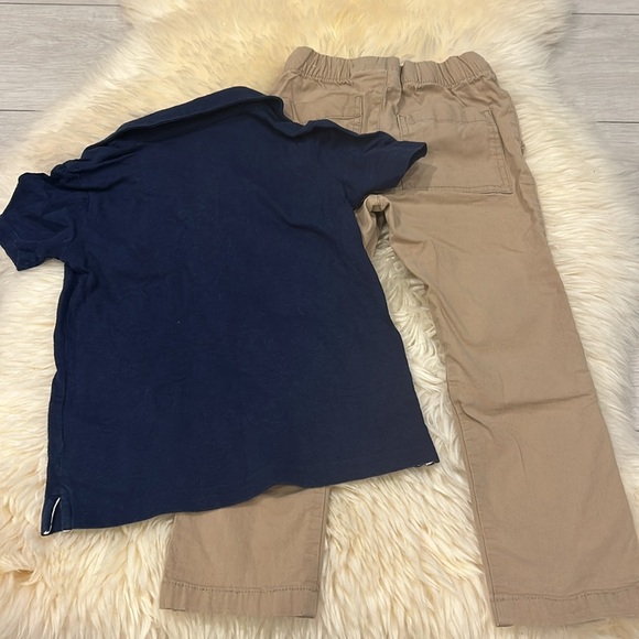Carter’s Blue Polo T-Shirt & The Children’s Place Khaki Tan Pants in Size 4T - Picture 7 of 7